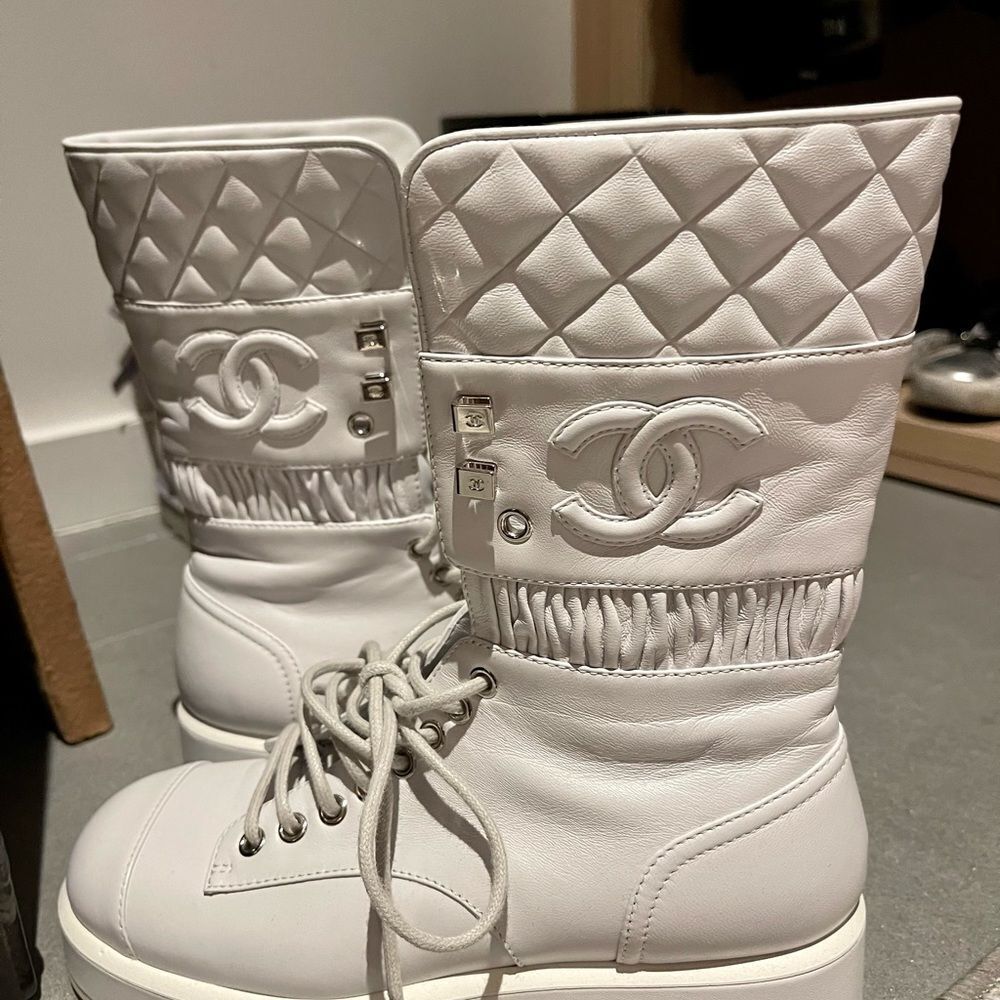 Chanel boots white 35 ( 5 ).